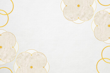 Luxury Japanese modern style background with Japanese washi paper texture. Abstract marbled floral patterned washi paper.