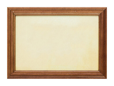 wooden picture frame isolated