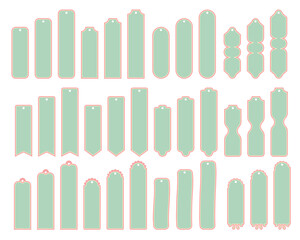 Bookmark template label element flat design