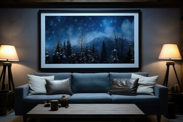 Starry Winter Nights: Long-exposure shots of the night sky in winter, highlighting stars, constellations, and the Milky Way. - Generative AI