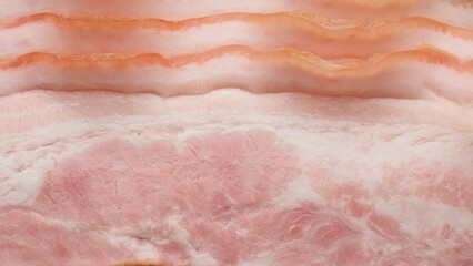 Bacon. Fresh sliced bacon close up