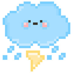 The Thunderstorms icon in pixel art