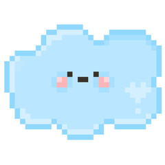 The cloudy weather icon in pixel art