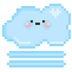 The Fog weather icon in pixel art