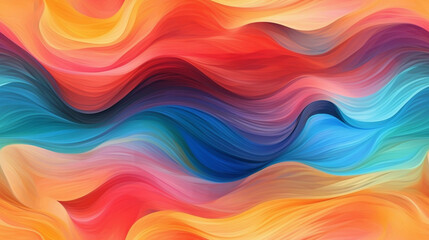 Obraz premium abstract colorful background with waves, seamless pattern