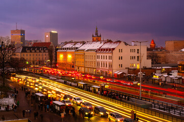 Fototapeta na wymiar 2022-12-10. evening view of the city of Gdansk Poland