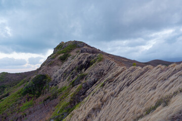 Stunning view of the Lanikai Pillbox hiking trail on the island of Oahu, Hawaii