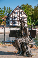 Irena Jarocka's bench in Bydgoszcz, Kuyavian-Pomeranian Voivodeship, Poland