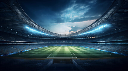 Luxury of Football stadium 3d rendering, Illustration