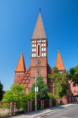 Fototapeta na wymiar Church of St. Andrzej Bobola in Szubin, Kuyavian-Pomeranian Voivodeship, Poland
