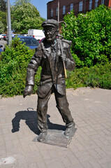 Monument of Szymon Giety in Gorzow Wielkopolski, city in Lubusz Voivodeship, Poland. - obrazy, fototapety, plakaty