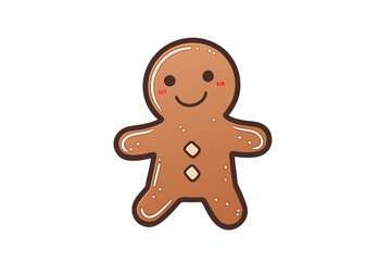 Cute gingerbread man cookie. 