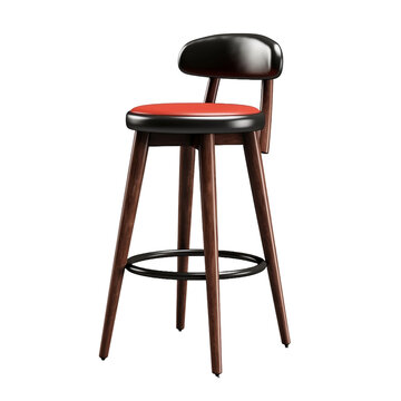 Barstool chair isolated on transparent background