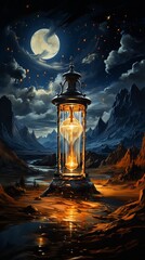 lantern in the night