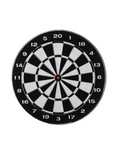 close up of dartboard isolated on white background