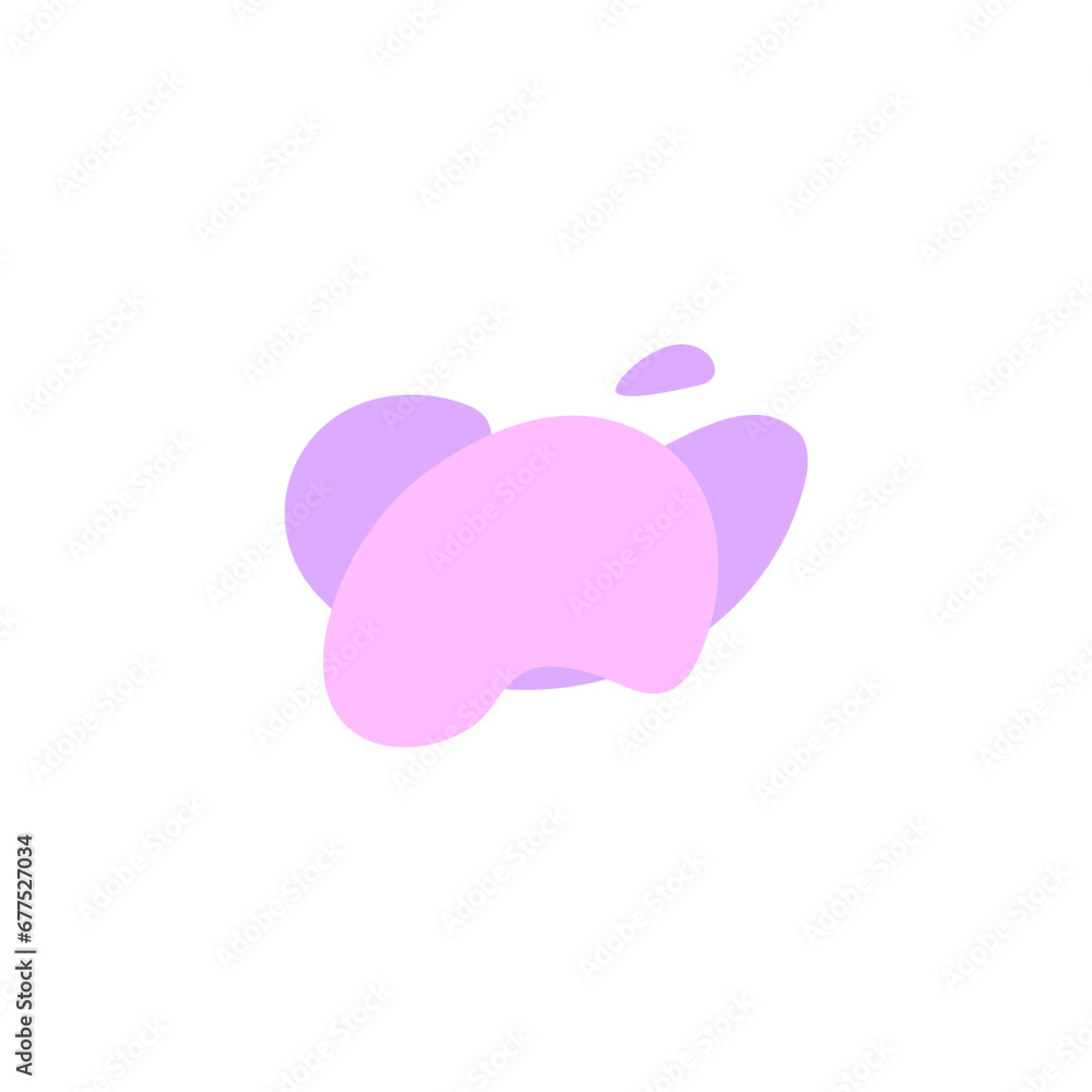 Poster blob set element vector with bright colors modern