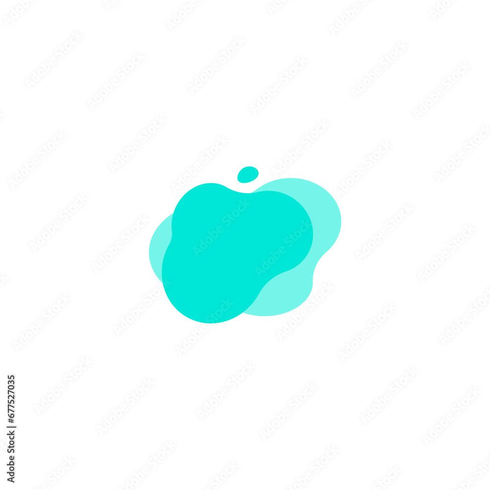 Poster blob set element vector with bright colors gradient