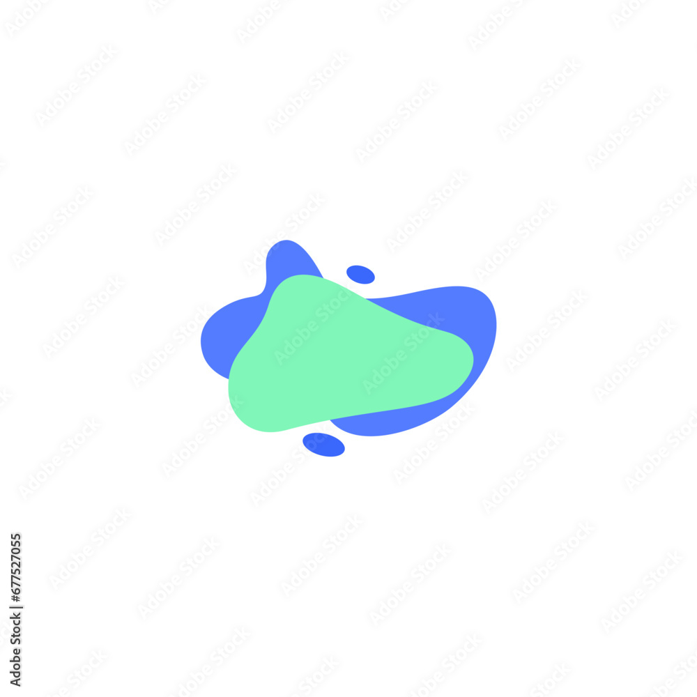 Poster blob set element vector with bright colors creative