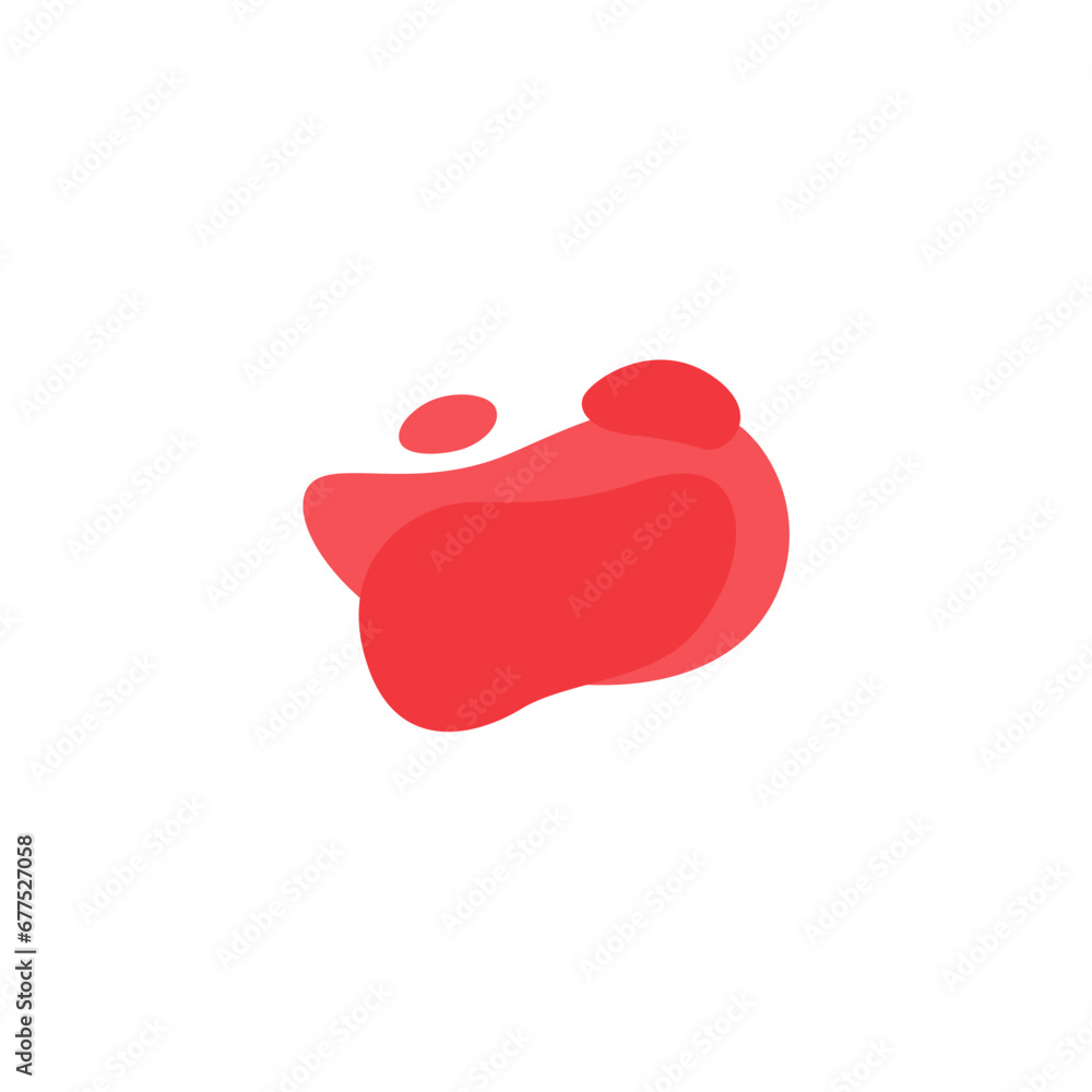 Poster blob set element vector with bright colors geometric