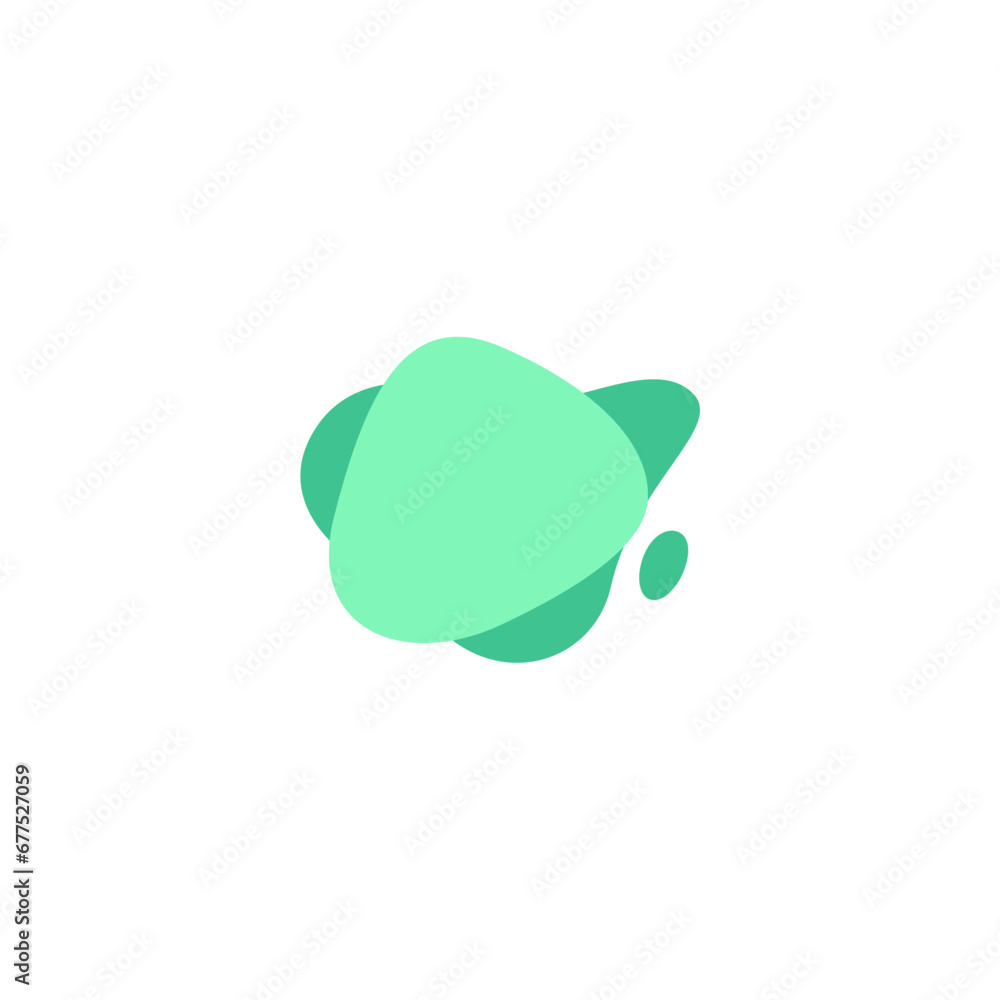 Poster blob set element vector with bright colors artistic