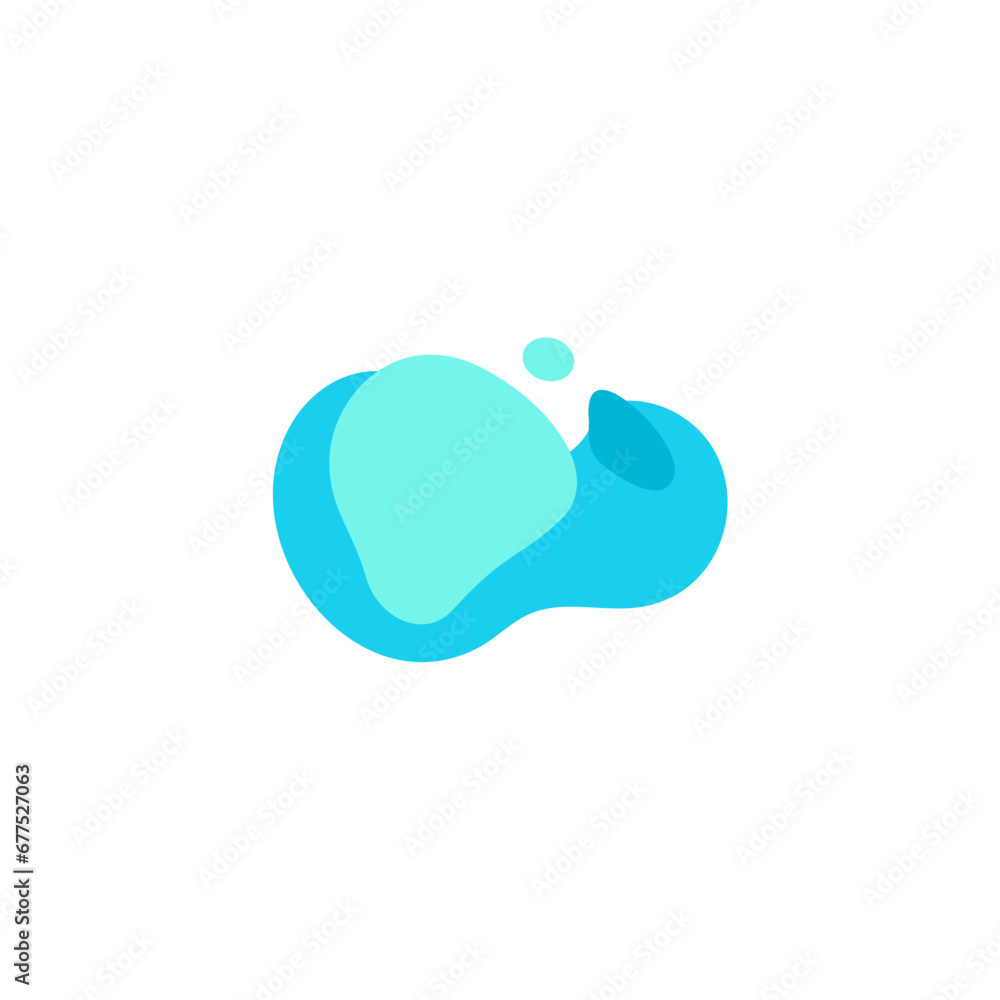 Poster blob set element vector with bright colors shape