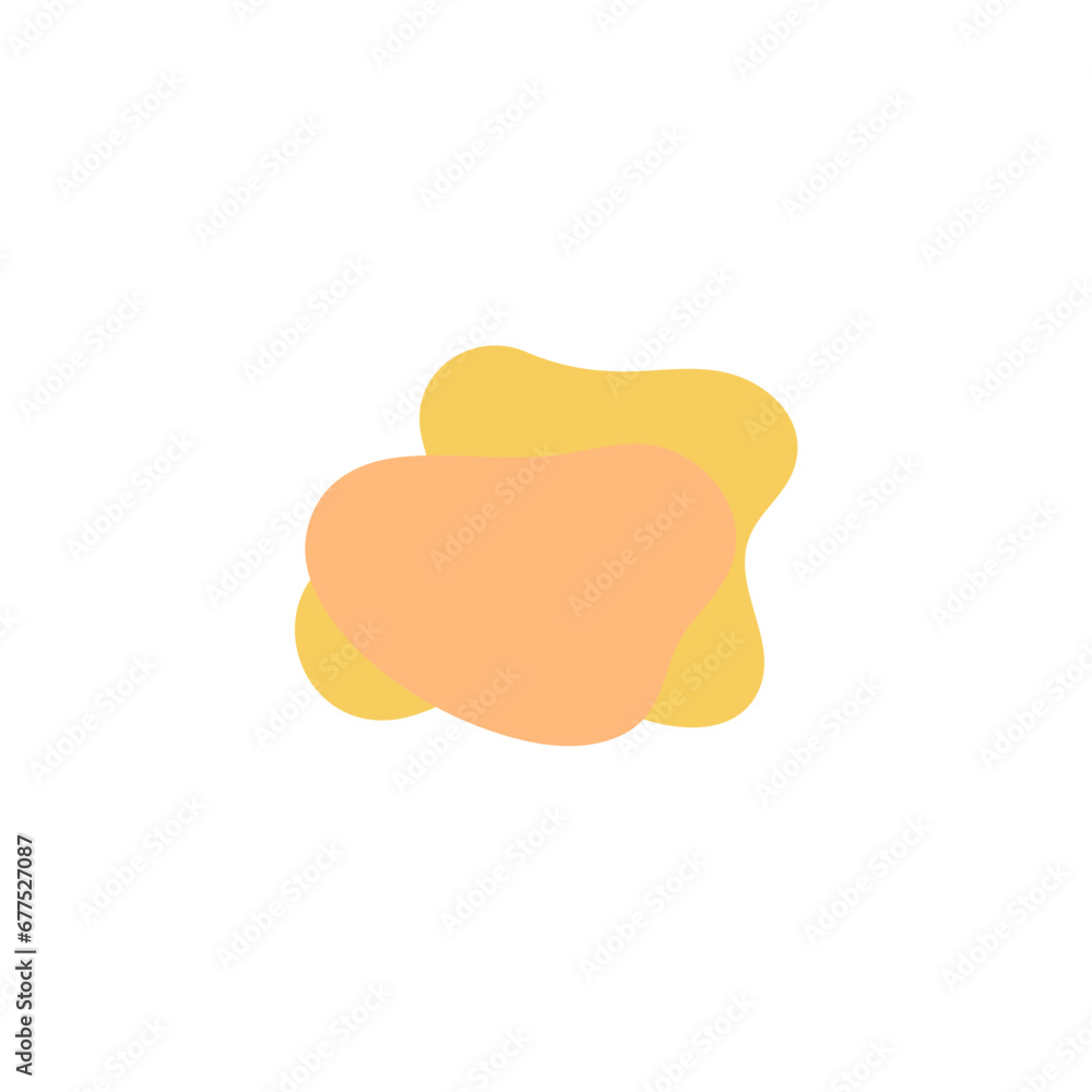 Poster blob set element vector with bright colors design