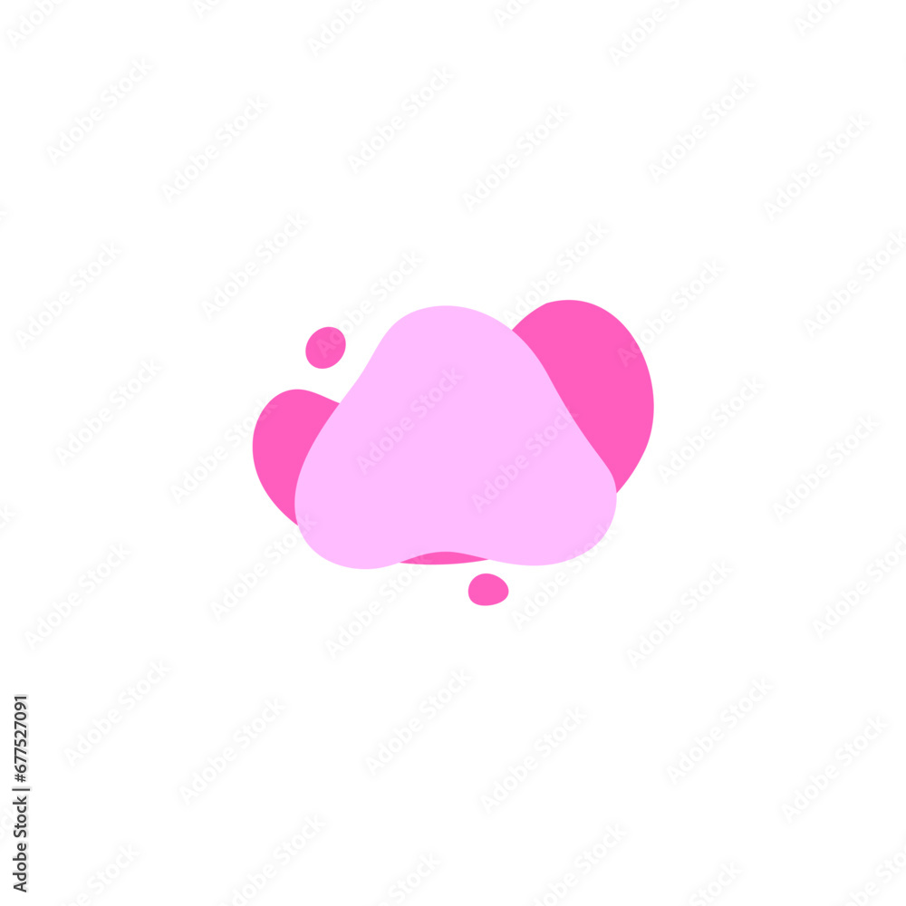 Poster blob set element vector with bright colors art