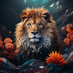 lion in the night