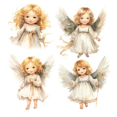 angel isolated on white vectors