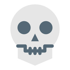 人体、頭蓋骨、ドクロを表すカラースタイルのアイコン