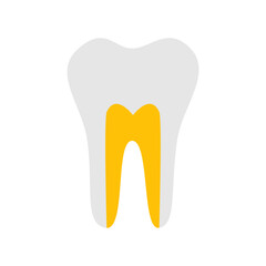 人体、歯を表すカラースタイルのアイコン