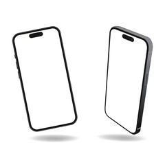 Streamlined iPhone 15 Mockup Set (PNG) with Transparent Screen – Perfect for Modern Design Projects