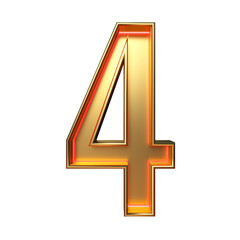 Fototapeta premium Alphabet. 3d number isolated on transparent background. 3d illustration. png. 