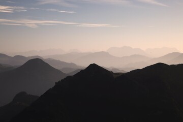 mountain panorama in the mornig light