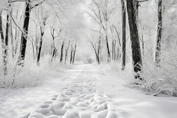 Winter Wildlife Tracks - Generative AI