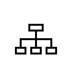 Hierarchy project development icon with black outline style. business, infographic, concept, hierarchy, diagram, management, chart. Vector Illustration