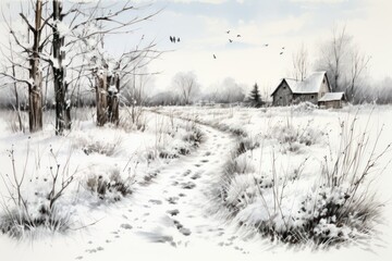 Winter Wildlife Tracks - Generative AI