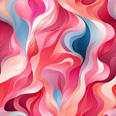 seamless pattern with wavy texture on pink background. Ornament for fabric and textile decoration