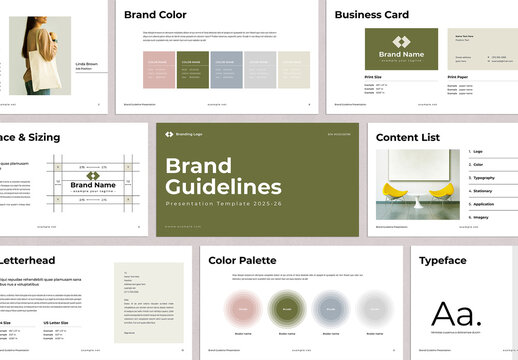 Brand Guidelines Presentation Template Design Layout