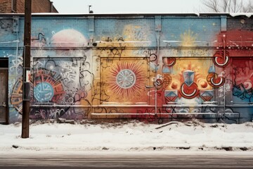 Winter Street Art - Generative AI