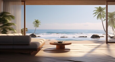 View from an oceanside living room.