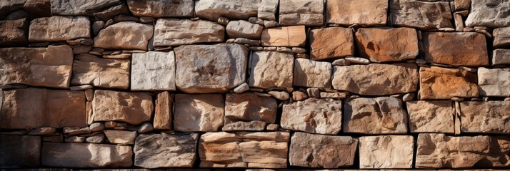 Typical Rough Natural Stone Wall Tuscany , Banner Image For Website, Background Pattern Seamless, Desktop Wallpaper