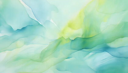 Abstract green watercolor background with smoke. Creative pastel green background. 