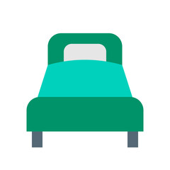 家具、ベッドを表すカラースタイルのアイコン