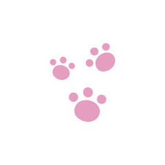 vector kitten footprints flat design