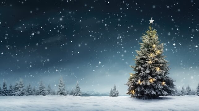 landscape nature snowy celebration christmas illustration season tree, wonderland scene, holiday scenery landscape nature snowy celebration christmas