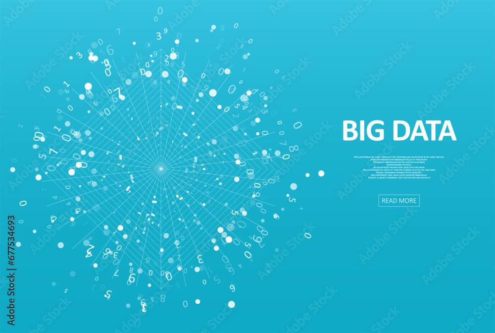 Poster abstract big data visualization.