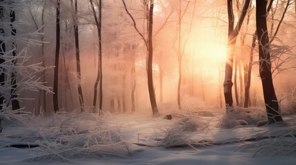 nature snow ice sunset frosty illustration twilight sky, cold beautiful, frost background nature snow ice sunset frosty