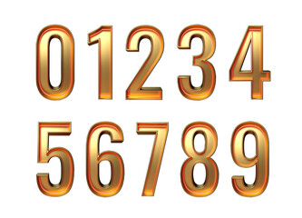 Alphabet. Set of retro 3d numbers isolated on a transparent background. 3d illustration. png.