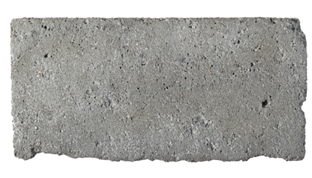 A plain concrete piece on a white background.